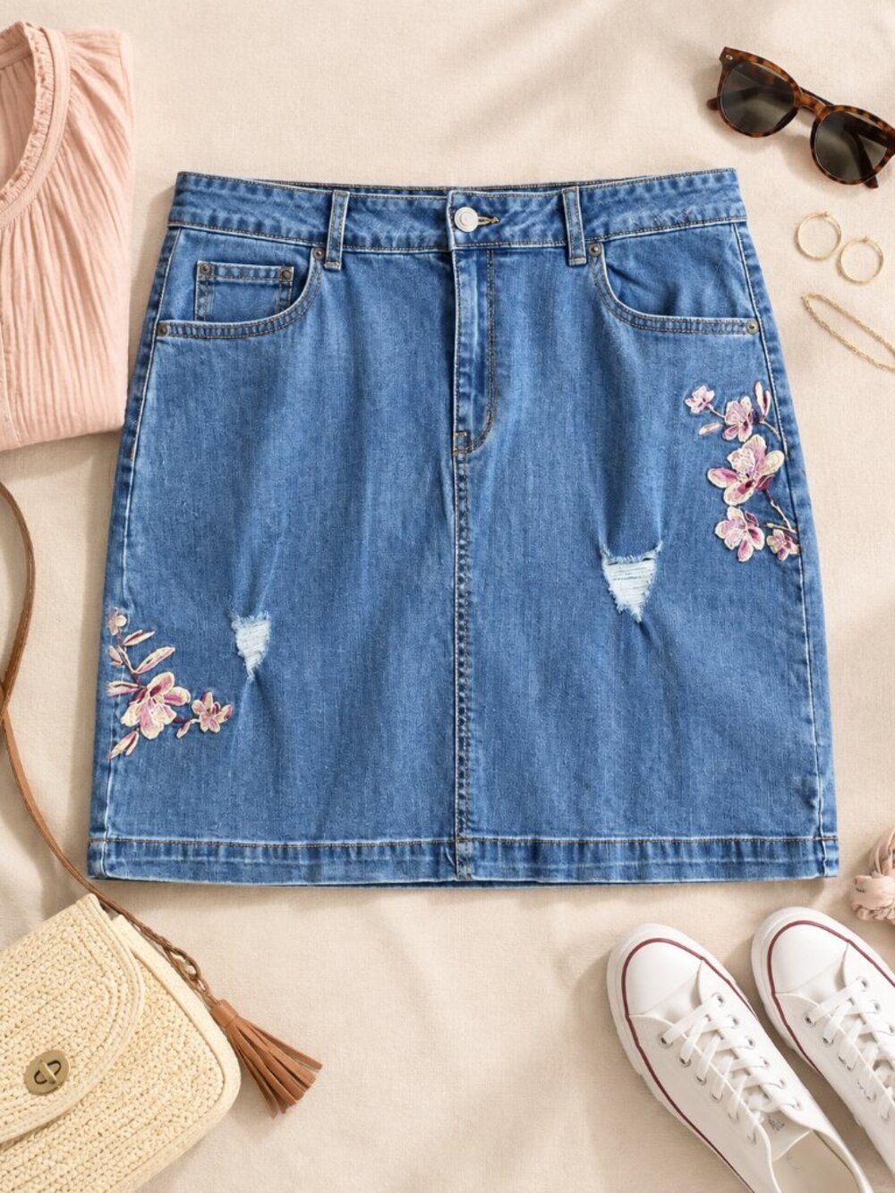 George Jean skirt floral details SZ 14 NWT